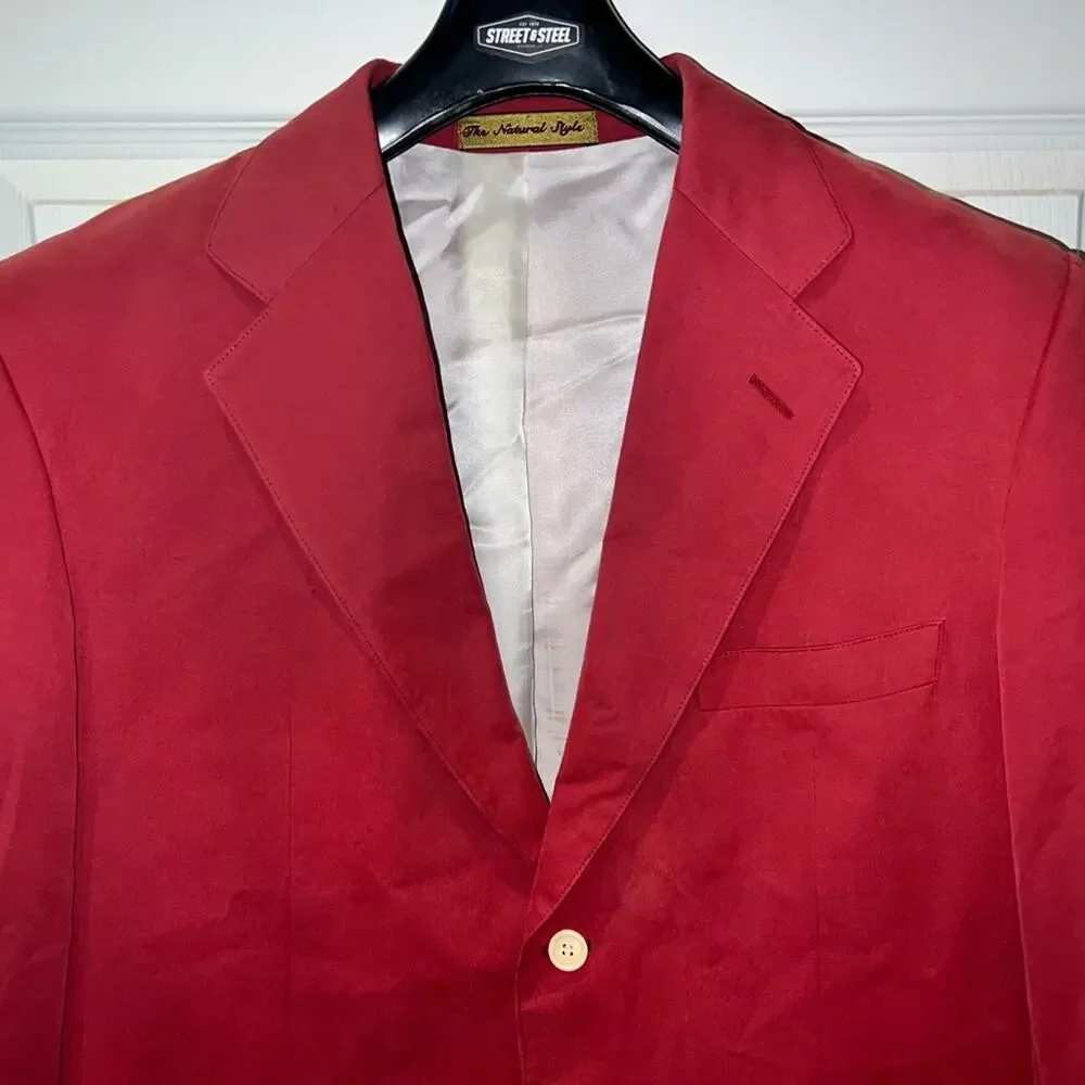 Vintage Nordstrom The Natural Style Blazer Red ish color size 38L